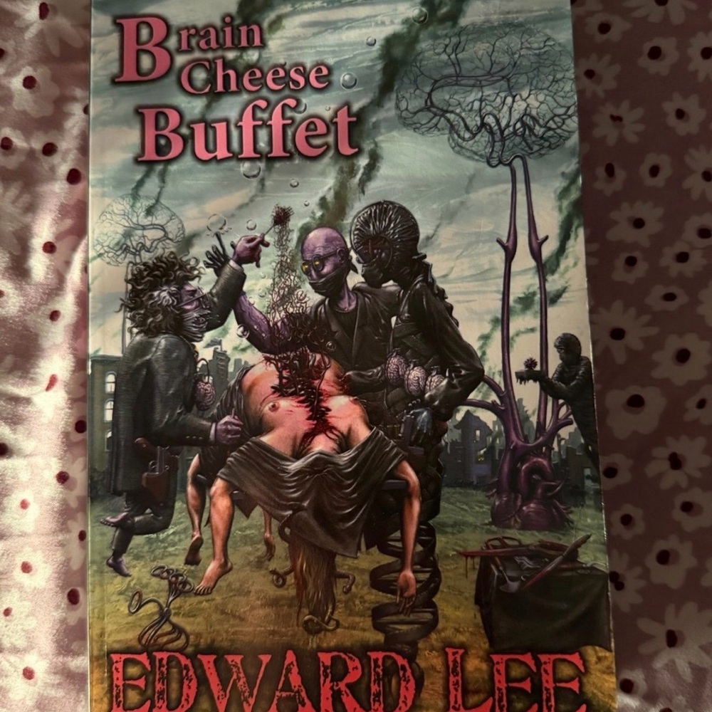 Brain Cheese Buffet by Edward Lee - Horror Paperback with Pink & Green Cover Art